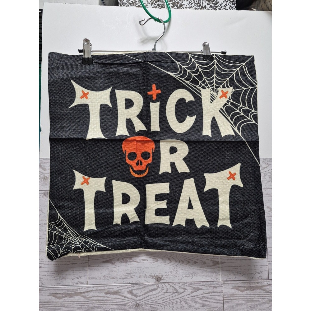 Lot Of 2 Pillow Covers Halloween design Fits Size  18x18 Pillows Trick Or Treat